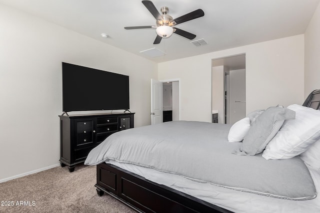 36454 W Picasso St, Maricopa, AZ 85138 - bedroom with light colored carpet, baseboards, and a ceiling fan