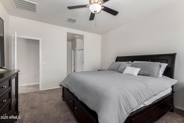 36454 W Picasso St, Maricopa, AZ 85138 - bedroom with light colored carpet, baseboards, and ceiling fan