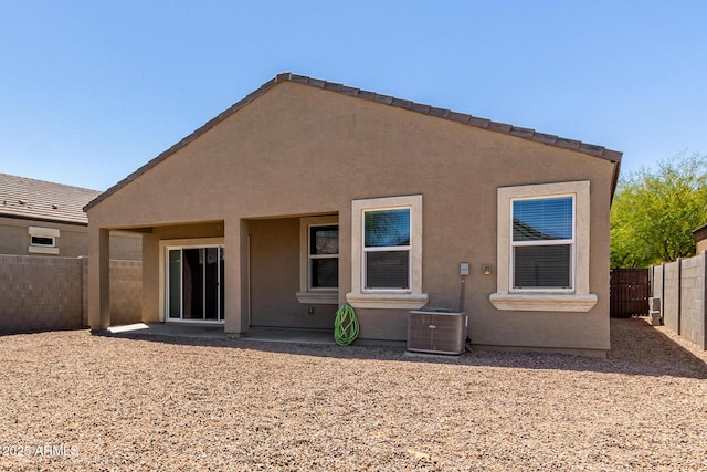 36454 W Picasso St, Maricopa, AZ 85138 - back of house featuring a fenced backyard, stucco siding, and cooling unit