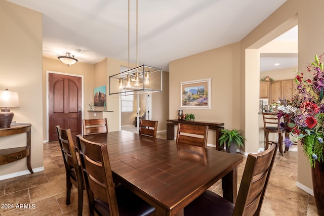 view of dining space