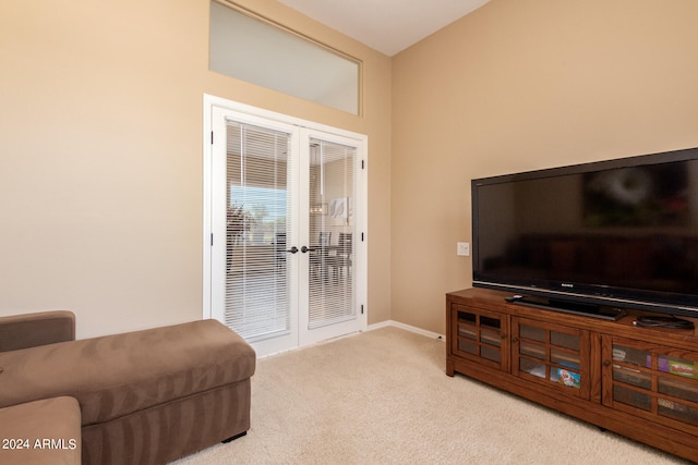 view of carpeted living room