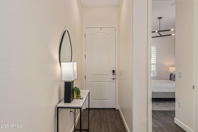 1951 W Plum Rd, Phoenix, AZ 85085 - corridor with dark wood finished floors and baseboards