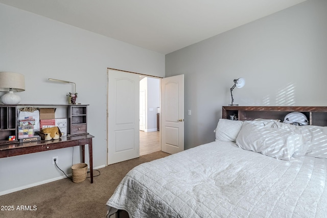 view of carpeted bedroom