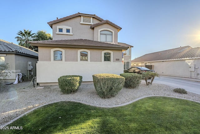 view of property with a front yard