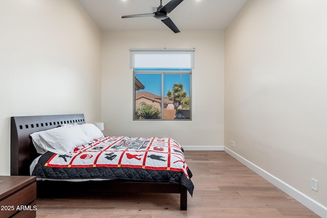 28768 N 95th Way, Scottsdale, AZ 85262 - bedroom with light wood-style floors and ceiling fan