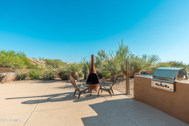 28768 N 95th Way, Scottsdale, AZ 85262 - view of patio / terrace with an outdoor kitchen