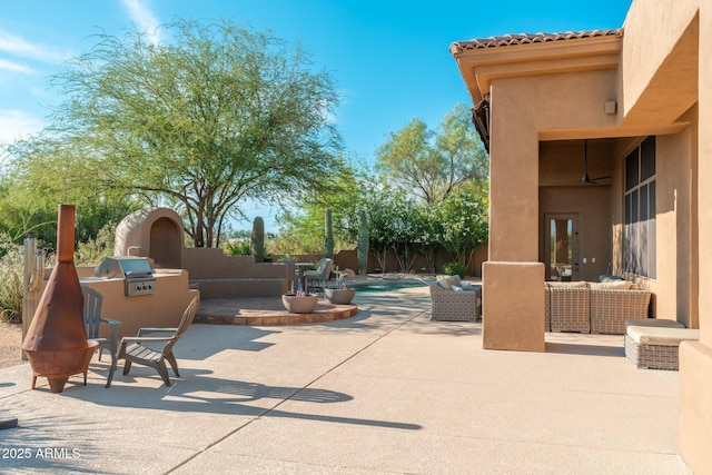 28768 N 95th Way, Scottsdale, AZ 85262 - view of patio with an outdoor kitchen, outdoor lounge area, and outdoor dining space