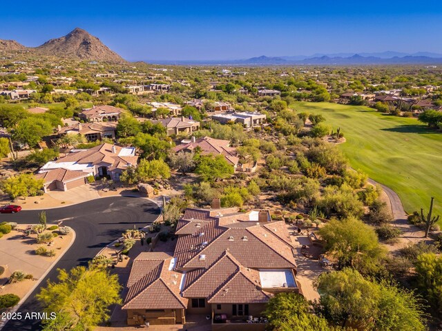 28768 N 95th Way, Scottsdale, AZ 85262 - aerial perspective of suburban area with a mountain backdrop and a golf club