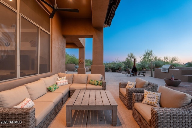28768 N 95th Way, Scottsdale, AZ 85262 - view of patio with outdoor lounge area and exterior kitchen