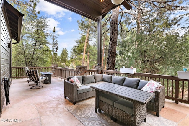 view of patio / terrace featuring outdoor lounge area