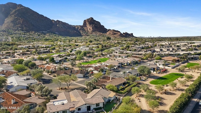 bird's eye view featuring a mountain view