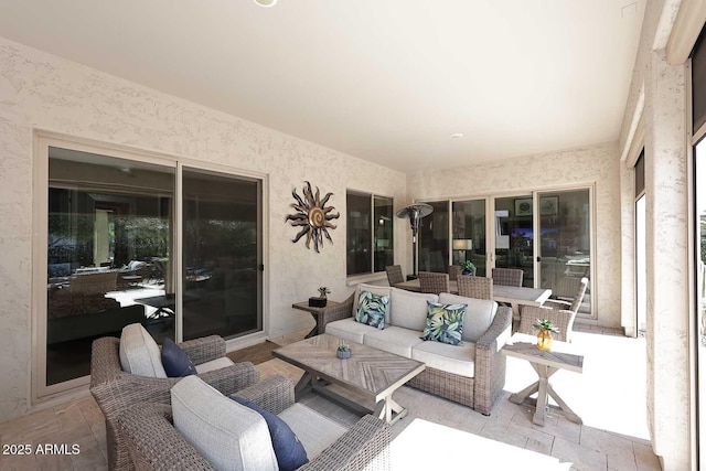 view of patio with an outdoor hangout area