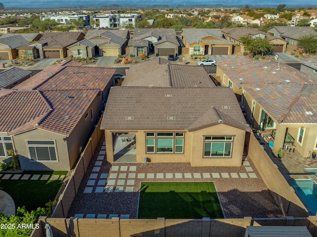 drone / aerial view featuring a residential view