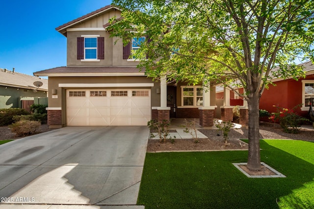 craftsman-style home featuring a garage