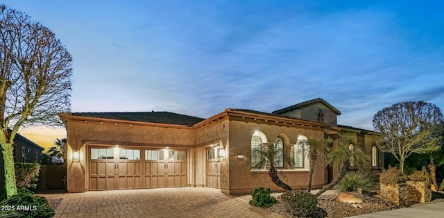 view of front of home featuring a garage