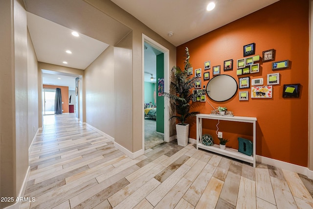 3907 S 75th Dr, Phoenix, AZ 85043 - corridor featuring recessed lighting, wood finished floors, and baseboards