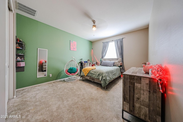3907 S 75th Dr, Phoenix, AZ 85043 - bedroom featuring a ceiling fan, visible vents, and carpet