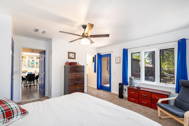 3465 N Jamison Blvd Unit 05, Flagstaff, AZ 86004 - carpeted bedroom featuring baseboards and a ceiling fan