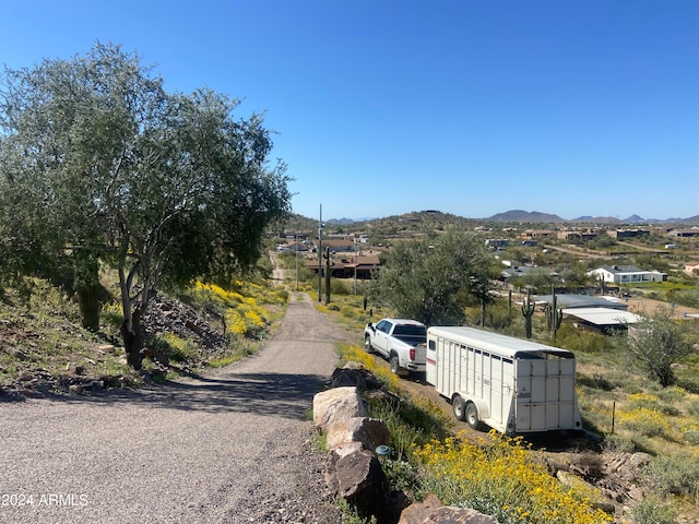 view of street featuring a mountain view