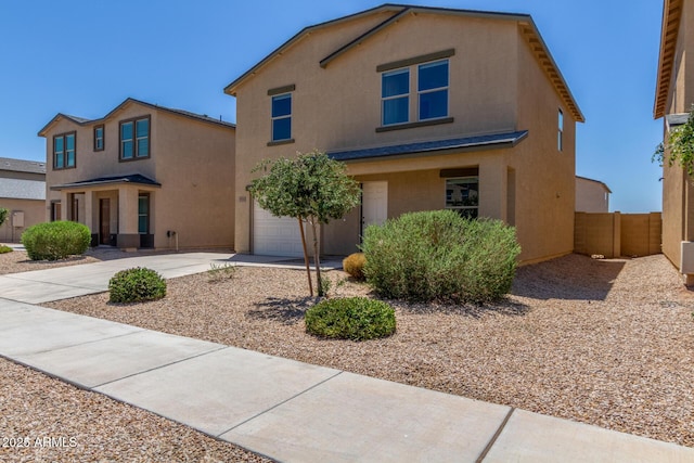 255 W Dewey Ave, Coolidge, AZ 85128 - traditional-style home featuring driveway, stucco siding, fence, and a garage