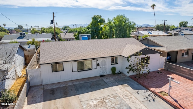 view of front of house with a patio