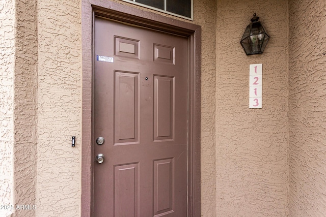 view of doorway to property