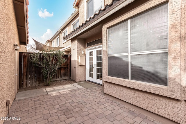 view of patio with french doors