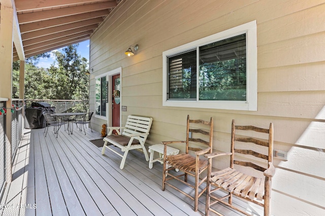 view of wooden deck