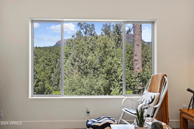 sitting room featuring a healthy amount of sunlight