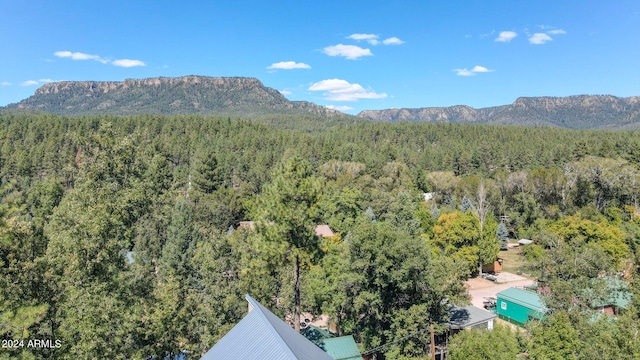 aerial view featuring a mountain view