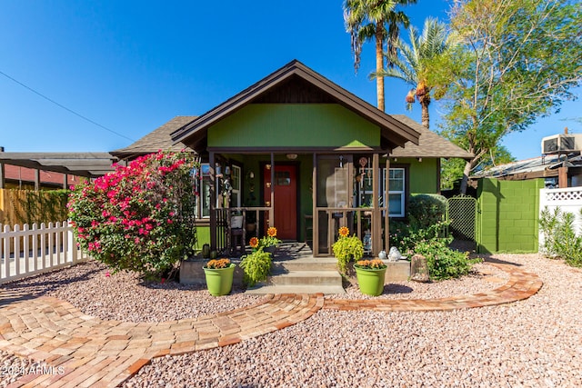 view of front of property with covered porch