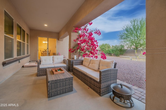 4571 N Arbor Way, Buckeye, AZ 85396 - fenced backyard featuring outdoor lounge area and a patio area
