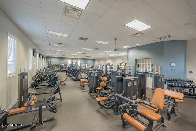 4571 N Arbor Way, Buckeye, AZ 85396 - gym with a drop ceiling