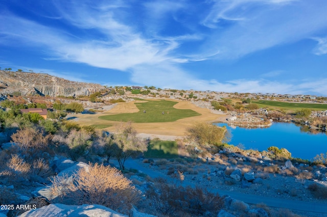4571 N Arbor Way, Buckeye, AZ 85396 - bird's eye view of a golf course and a water and mountain view