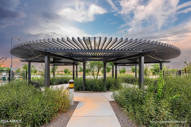 surrounding community with a pergola