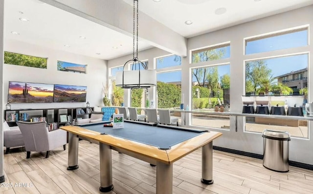 game room featuring pool table