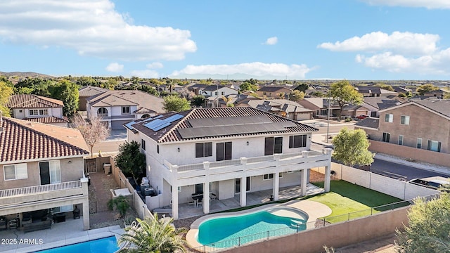 bird's eye view featuring a residential view