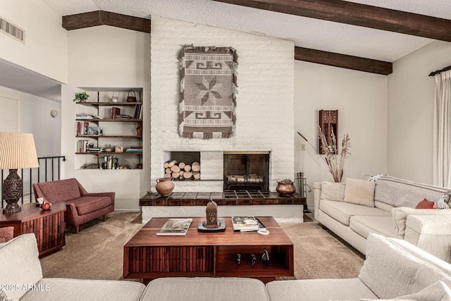 1108 N Oro Vis, Litchfield Park, AZ 85340 - carpeted living room featuring a stone fireplace