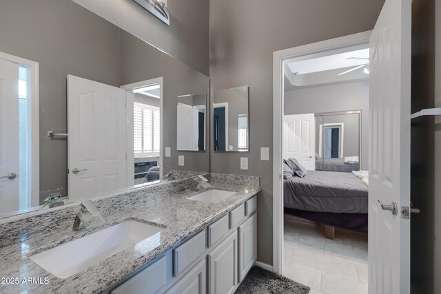 8540 E Mcdowell Rd Unit 10, Mesa, AZ 85207 - ensuite bathroom featuring tile patterned flooring, ensuite bathroom, a sink, and double vanity