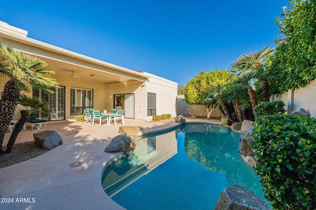 view of pool with a patio area