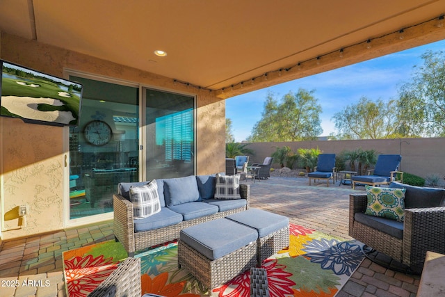 view of patio / terrace with outdoor lounge area