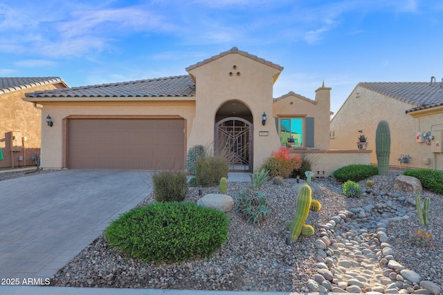 view of front of home featuring a garage