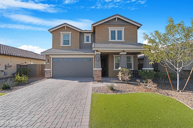 view of front of house featuring a garage