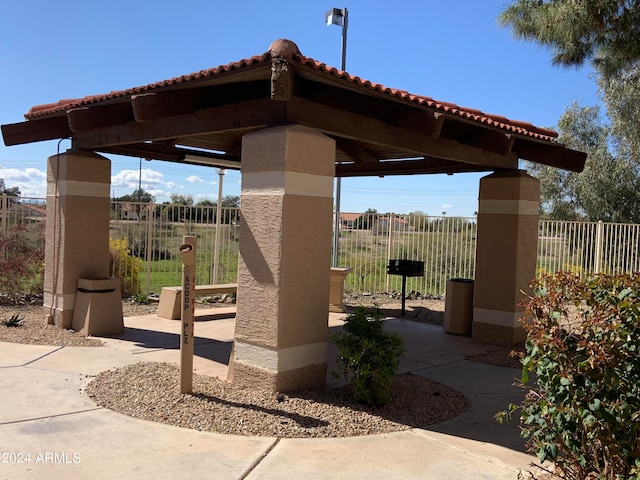 view of property's community with a gazebo