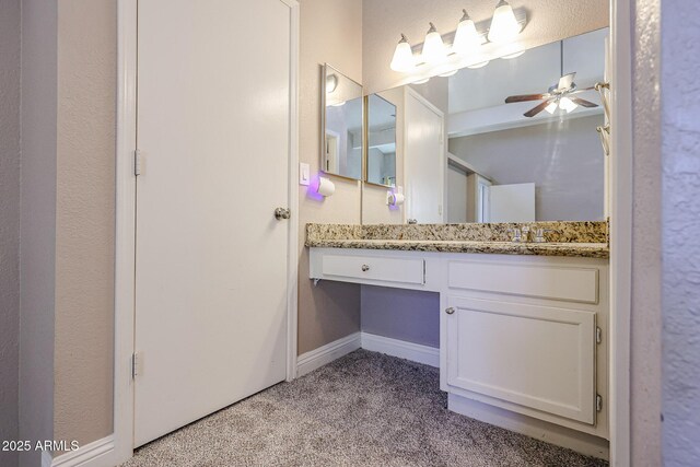 2301 E University Dr Unit 210, Mesa, AZ 85213 - bathroom featuring a ceiling fan and vanity