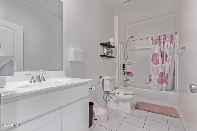 2347 W Sunland Ave, Phoenix, AZ 85041 - bathroom featuring vanity, tile patterned floors, and shower / bath combo