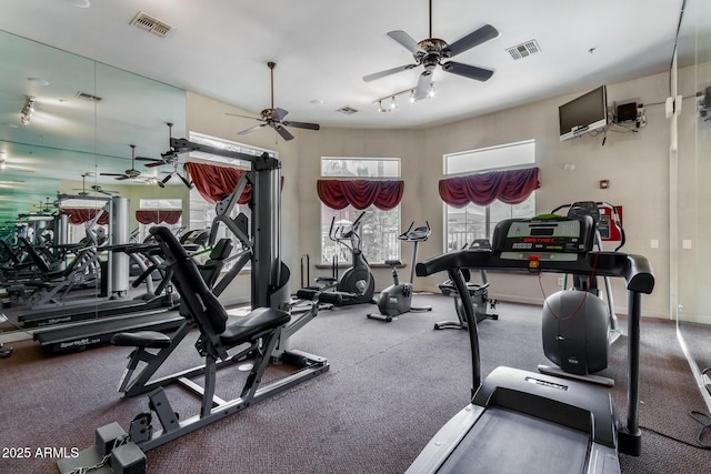 1920 E Bell Rd Unit 1189, Phoenix, AZ 85022 - exercise room featuring ceiling fan