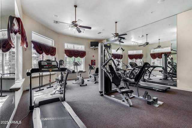 1920 E Bell Rd Unit 1189, Phoenix, AZ 85022 - gym featuring ceiling fan and baseboards