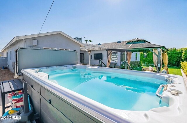4402 E Montecito Ave, Phoenix, AZ 85018 - view of swimming pool with a gazebo and a pool