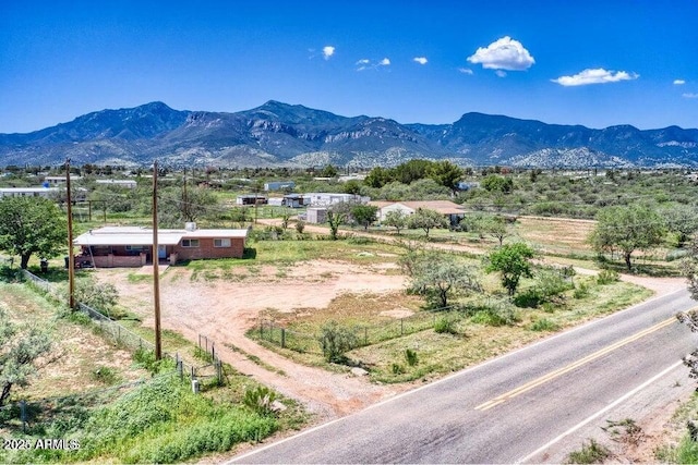 property view of mountains with a rural view